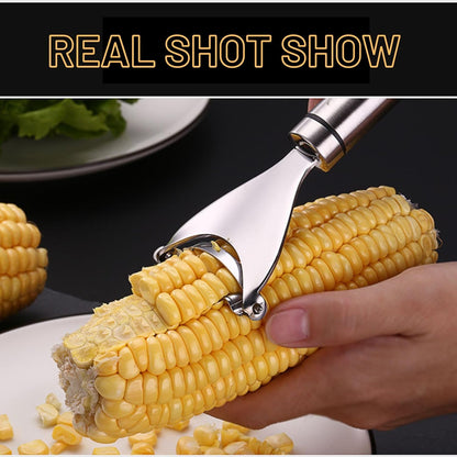 2PCS Stainless Steel Corn Planer Cutter Thresher, Corn Stripper from the Cob