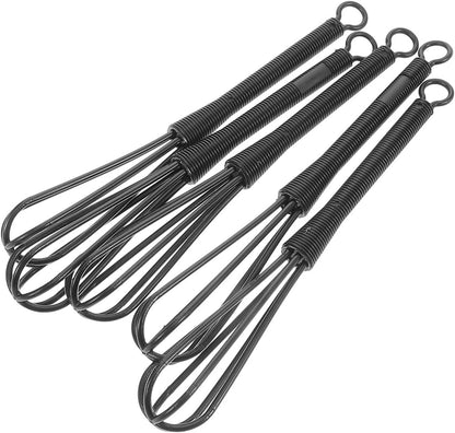 Housoutil Hair Dye Mixing Whisk Set, 5PCS Precision Small Plastic Whisks Hair Dye Color Mixing Hairdressing, Hairdressing Hand Mixer Tool for Even Color Cream Blending Salon and Home Use