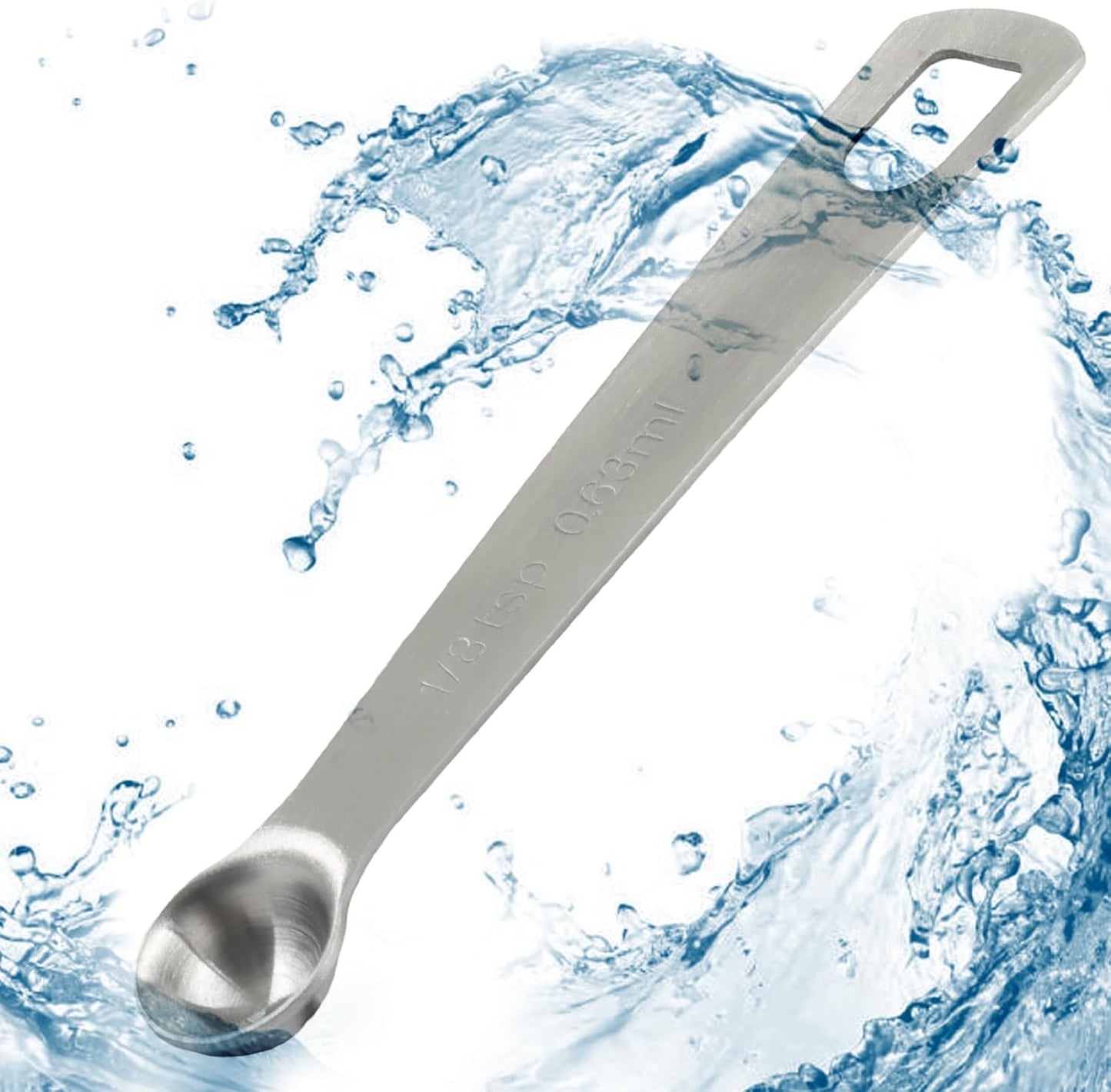 2Pcs 2/3 Tablespoon (2/3 Tbsp | 2 Tsp | 10 Ml | 10 Cc) Stainless Steel Measuring Spoons, 2 Teaspoon Metal Single Measuring Spoon for Measuring Coffee Powder, Grains and Loose Tea