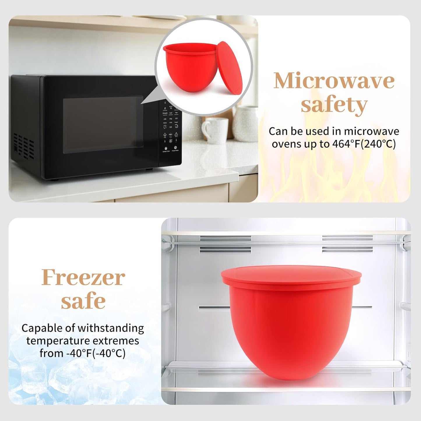 5QT Glass Bowl Compatible with KitchenAid 4.5 and 5-Quart Tilt Stand Mixers,Glass Mixing Bowl with Lid, Measurement Markers and Handle