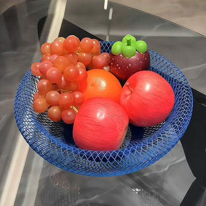Nest Fruit Bowl with Drainer - Modern Home Decor, Creative Fruit Basket for Kitchen Counter, Dining Table, Living Room Coffee Table - Stylish Ins Aesthetic Storage & Display (Green)