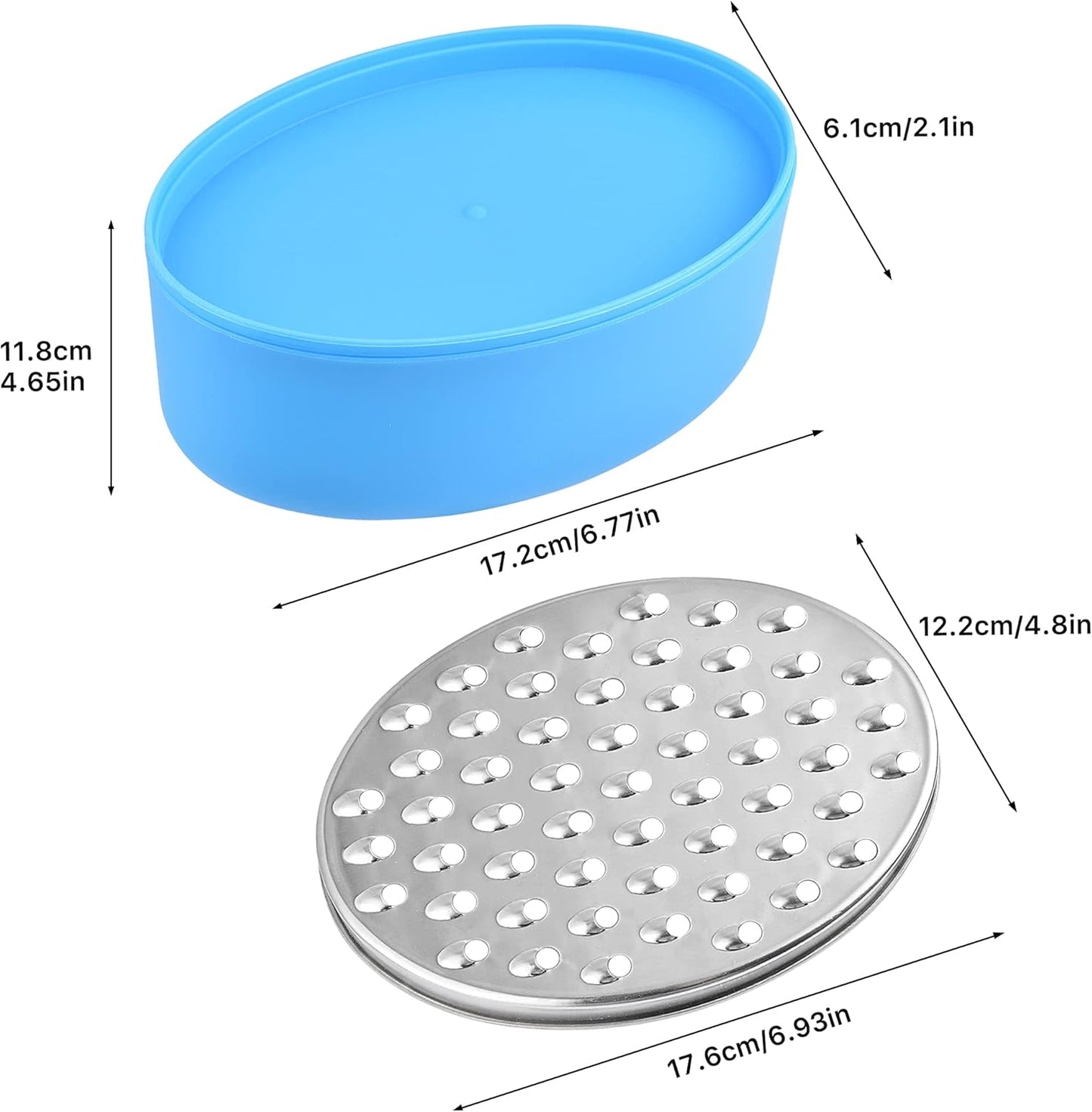 Cheese Grater Akamino Grater Lemon with Food Storage Container & Lid Grinder Grater for kitchen - Perfect For Hard Parmesan，Ginger, Vegetables, Butter (Red)