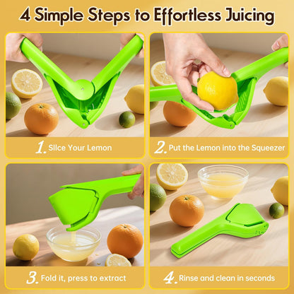Manual Lemon Squeezer, Hand Lemon Squeezer, Durability and longevity, Easy to Use & Dishwasher Safe, Lemon Juicer, Citrus Juicer, Lemon Juicer Squeezer to Squeeze Lemons, Yellow, HomeyVenture