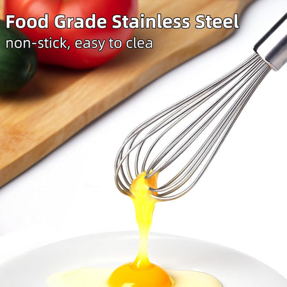 stainless steel small whisk for cheese, coffee, eggs, very handy (6 inches)