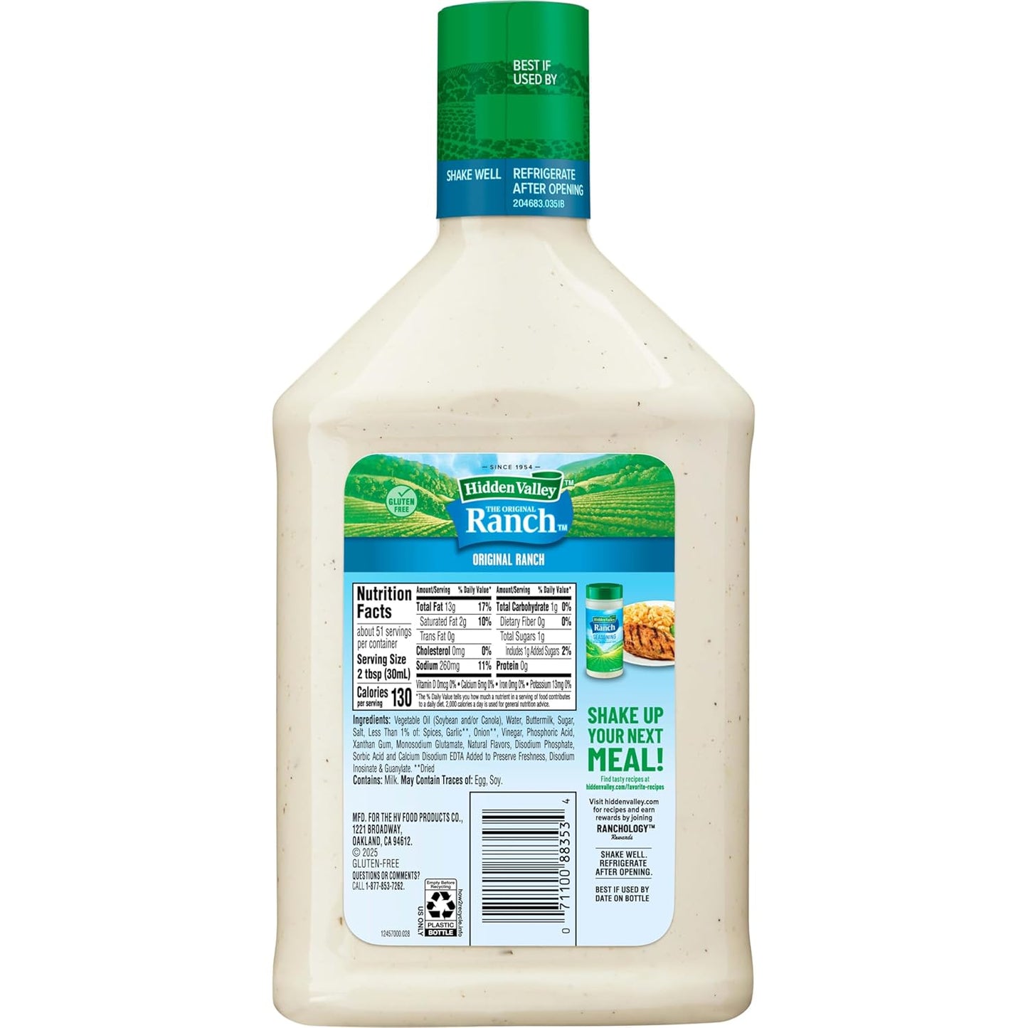 Hidden Valley Original Ranch Salad Dressing and Topping, 52 Ounce Bottle (Package May Vary)