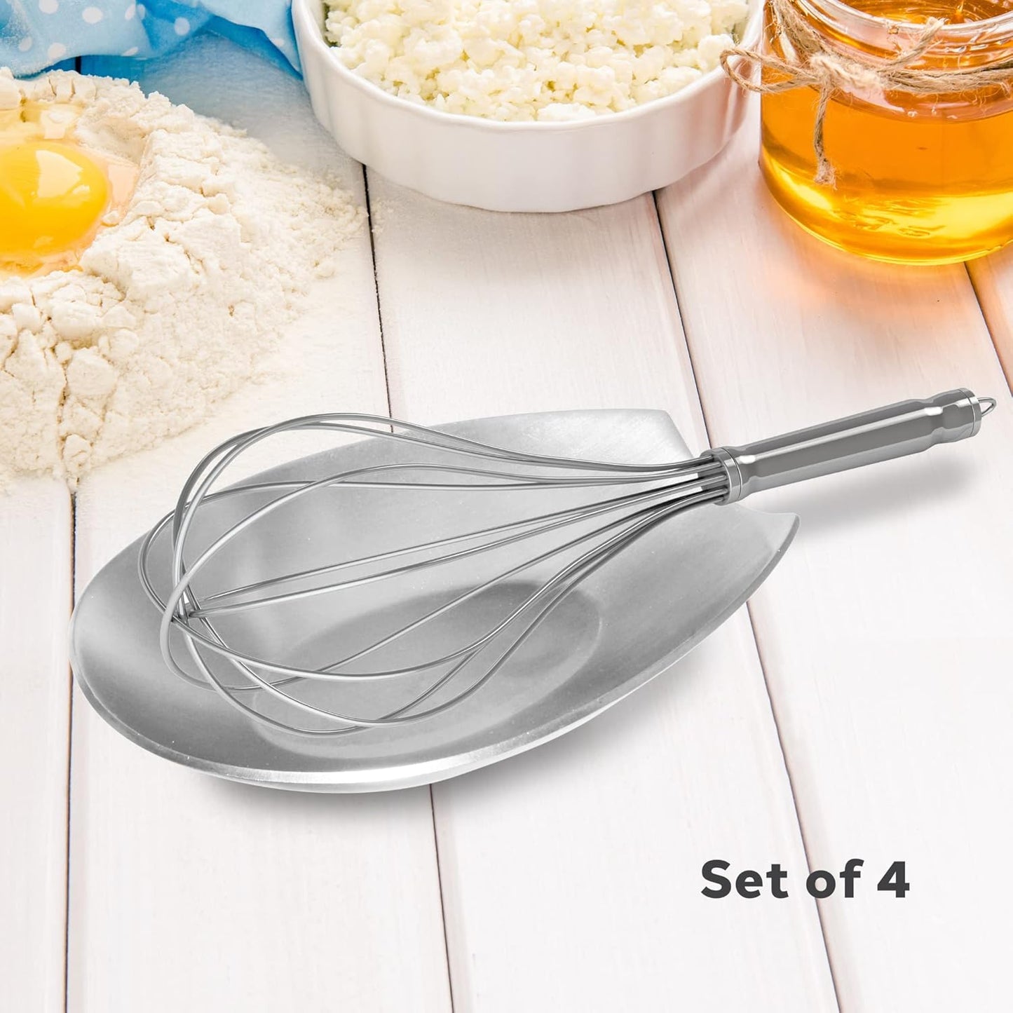OGGI Spooner Stainless Steel Spoon Rest - Set of 4 - Holds Kitchen Utensils for Mess Free Cooking, Great Spoon Rest for Counter, Stove Top, or Coffee Station; Kitchen Accessories, Utensil Rest