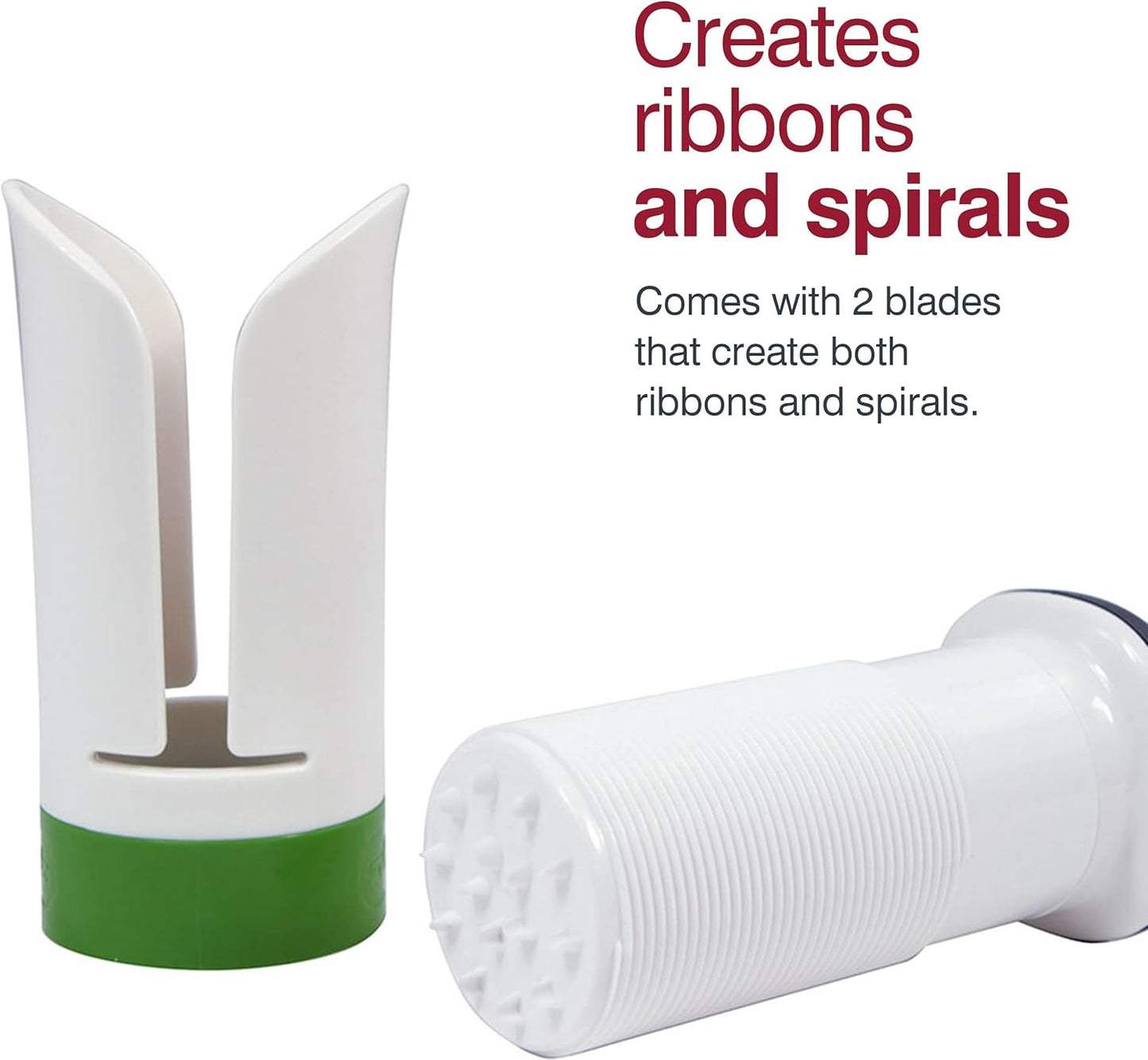 Zyliss Spiralizer - Vegetable Spiralizer & Slicer - Kitchen Tool & Gadget for Cooking - Manual Vegetable Slicer - Dishwasher Safe - White/Green