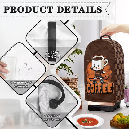 Coffee Pastry Blender Dust Cover with Drawstring Field Stand Mixer or Coffee Maker Cover Anti Fingerprint Polyester Appliance for Home Kitchen Decor
