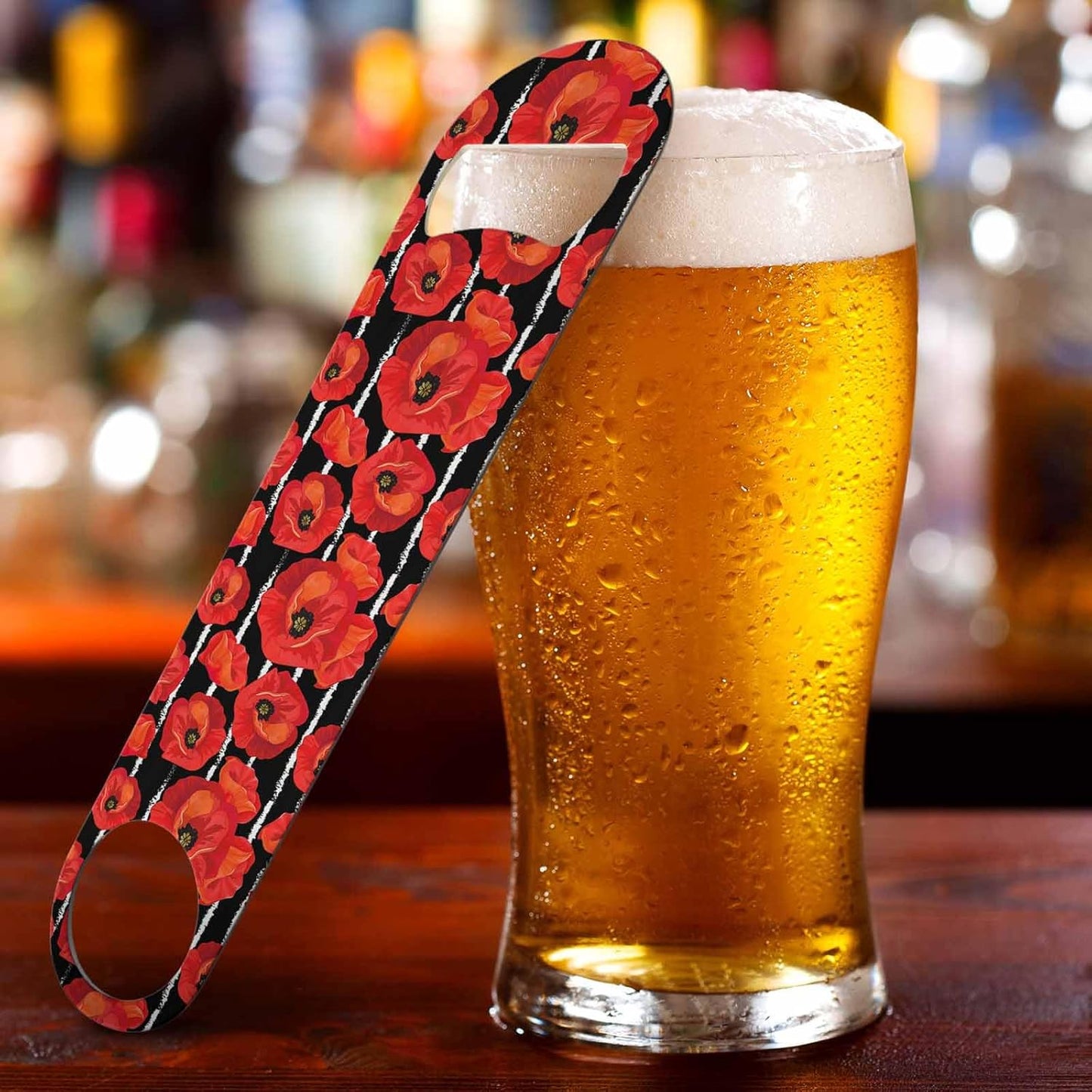 Black White Checkered Stainless Steel Bottle Opener Cool Car Racing Sports Plaid Pattern Geometric Design Flat Beer Bottle Opener Keychain for Home Kitchen Bar Restaurant Party Birthday Gift