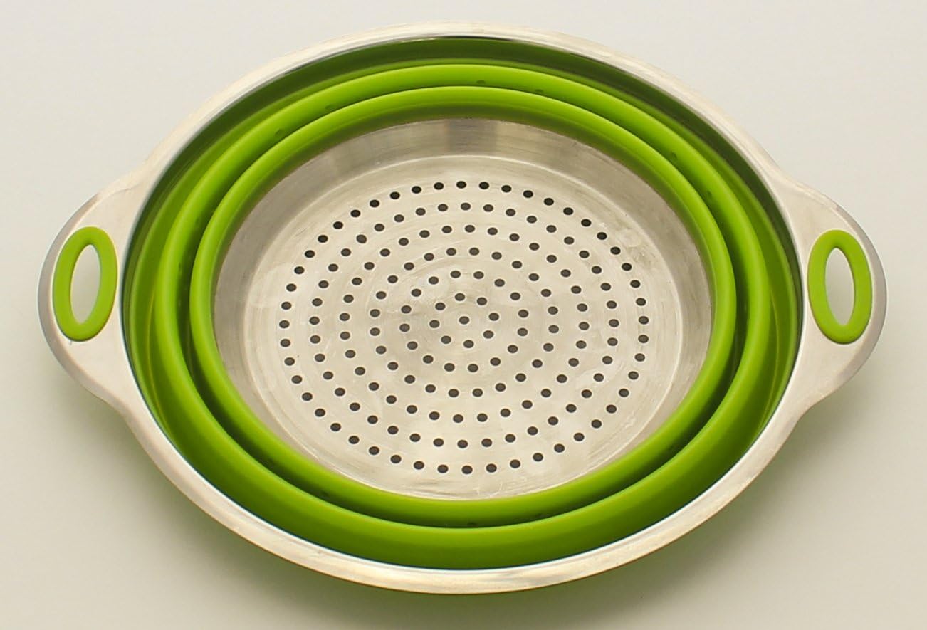 Zoie + Chloe Stainless Steel and Silicone Collapsible Strainer
