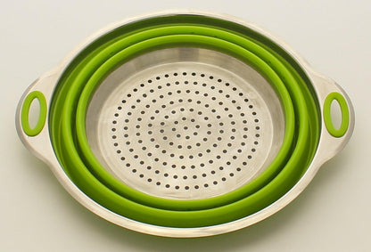 Zoie + Chloe Stainless Steel and Silicone Collapsible Strainer