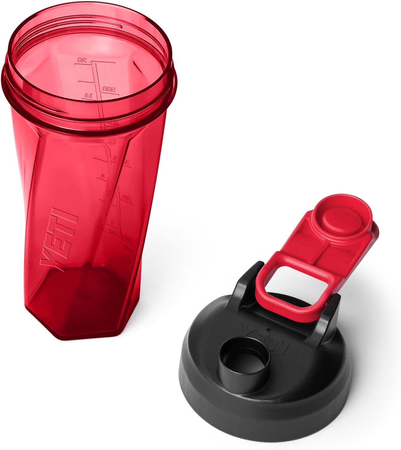 YETI Yonder Helimix Vortex Blender Shaker Bottle Holds up to 20oz | No Blending Ball or Whisk | USA Made | Portable Pre Workout Whey Protein Drink Shaker Cup | Dishwasher Safe, Clear