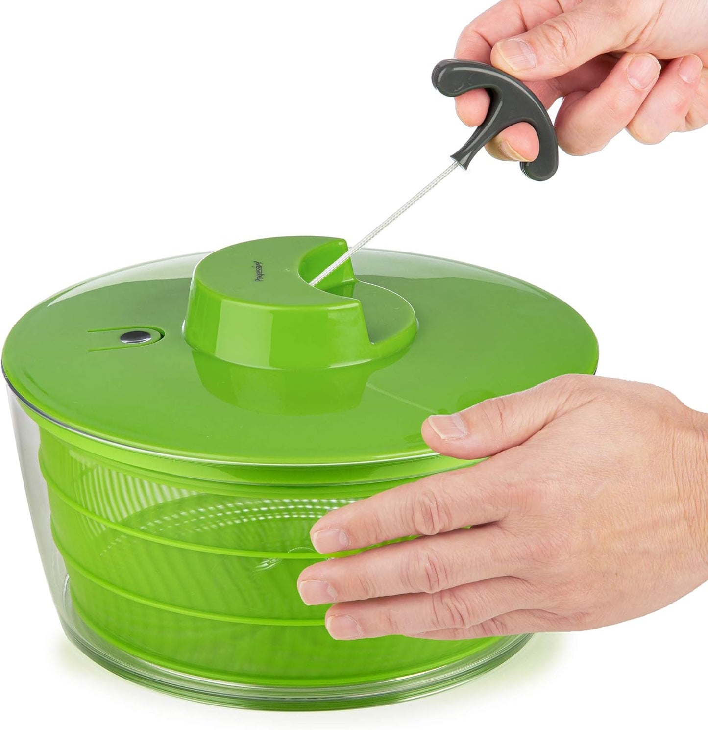 ROPE SALAD DRYER WITH STOP, GREEN - 4L