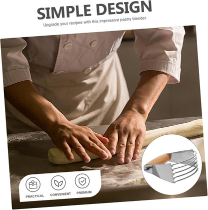 Stainless Steel Pastry Cutter Reusable Dough Blender Tool for Baking Kitchen Supplies and Pastry Making and Sturdy Design for Biscuits Cakes and More