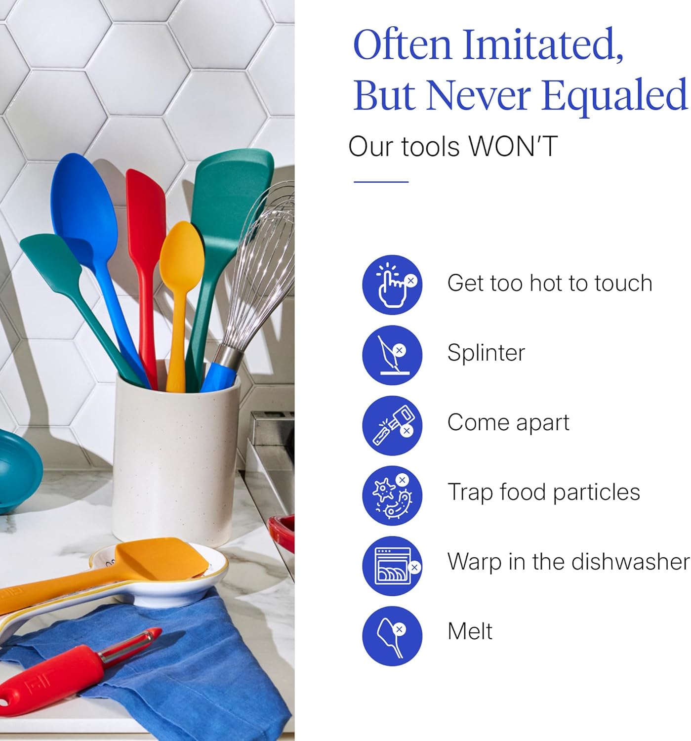 GIR: Get It Right 5-Piece Silicone Ultimate Kitchen Utensils Set - Ladle, Spatula, Flip, Spoon & Spoonula - Non-Toxic Cooking Utensils for Nonstick Cookware, Cooking and Baking - Black