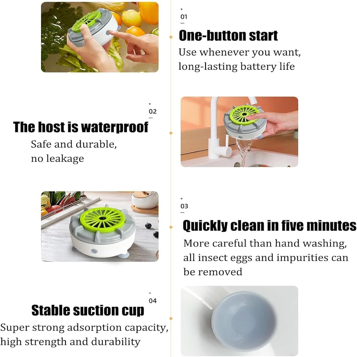 Fruit and Vegetable Wash,Seattleget Efficient Portable Fruit and Vegetable Washers,Fruit and Vegetable Cleaning Machines,Automatic Washer Spinner Machine for Cleaning Fruits, Vegetables111