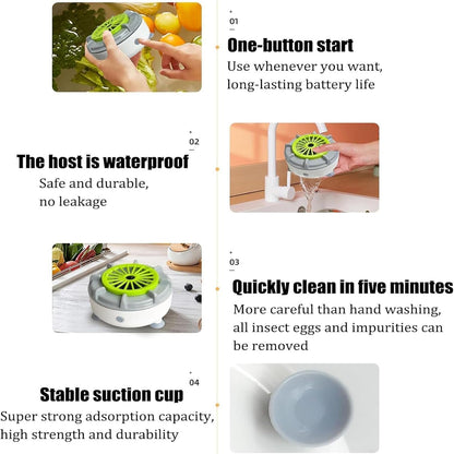 Fruit and Vegetable Wash,Seattleget Efficient Portable Fruit and Vegetable Washers,Fruit and Vegetable Cleaning Machines,Automatic Washer Spinner Machine for Cleaning Fruits, Vegetables111