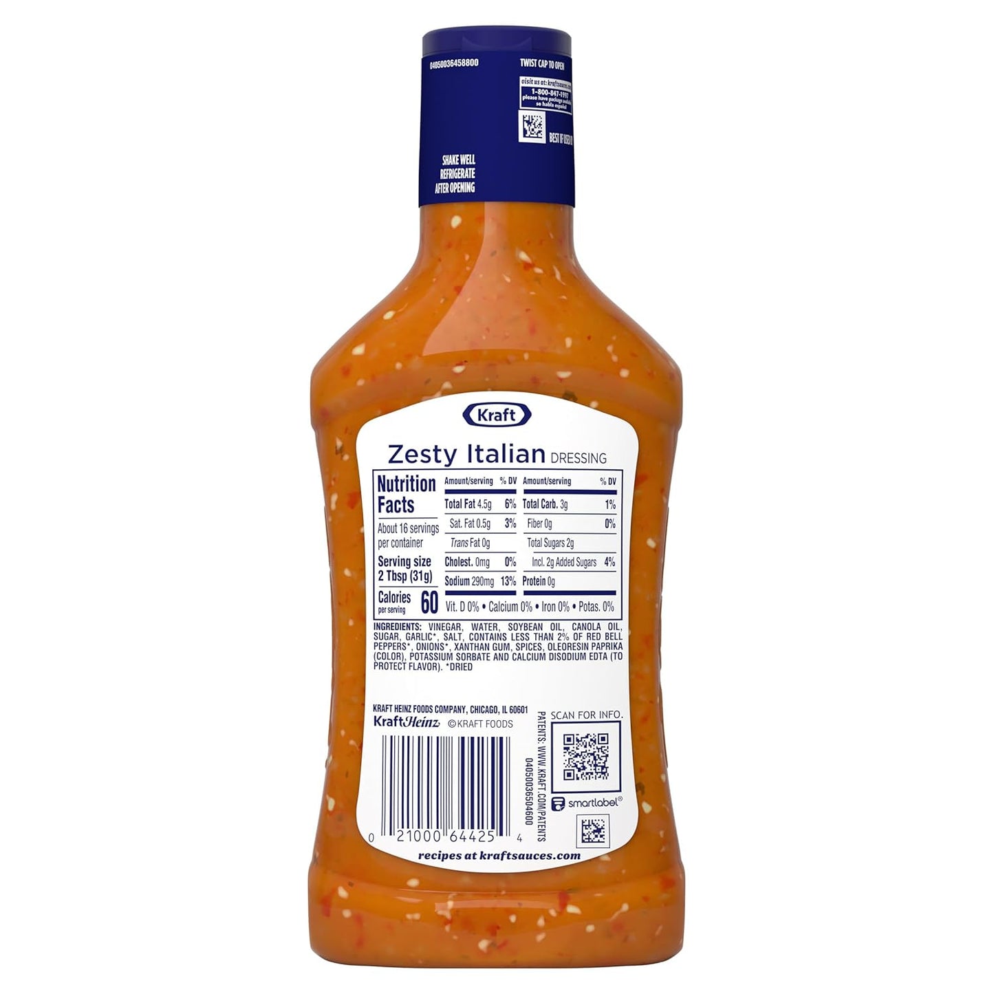 Kraft Salad Dressing, Caesar, 16 oz