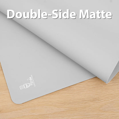 Thick Silicone Counter Mat Large 23.4"by15.6", Heat Resistant Mat for Kitchen Table/Countertop Protector/Non Stick Pastry Baking Placemats, Silicone Pad for Crafts Kids, Super Kitchen Clear