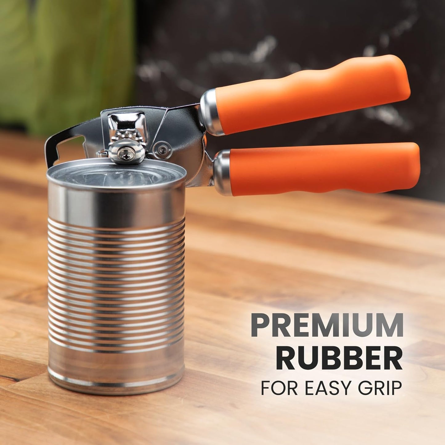 Zulay Kitchen Heavy Duty Stainless Steel Can Opener Manual with Bottle Opener - Rust Proof Manual Can Opener With Turn Knob & Comfy Soft Grip Handles - Cherry Red - Colors A