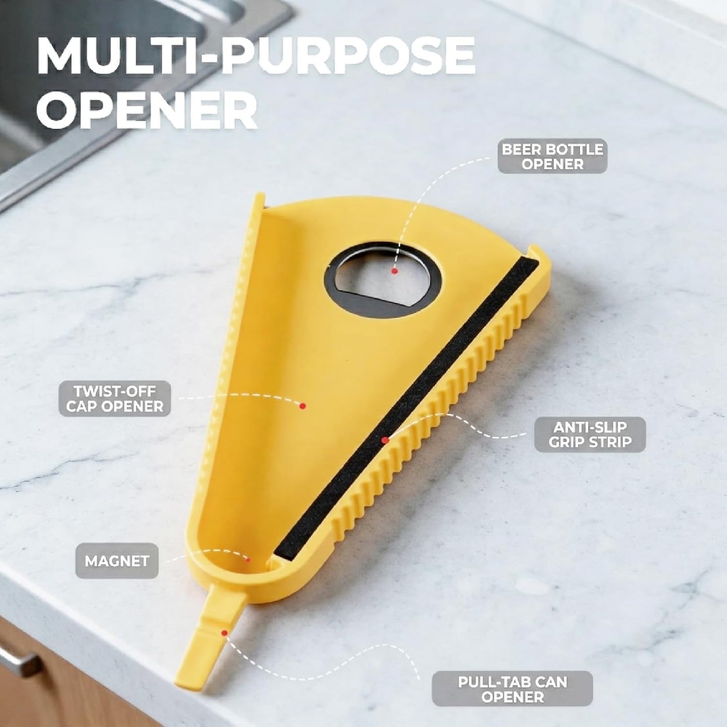 2Pcs Adjustable Jar Opener, Stainless Steel Labor-Saving Can Opener for Weak Hands Seniors, Universal Bottle Lid Gripper Tool for All Size Jars & Bottles