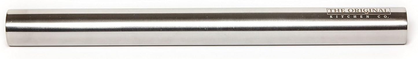 The Original Stainless Steel Rolling Pin Featuring a Non-Stick Surface Perfect for Making Pasta, Cookies, Ravioli and Pizza