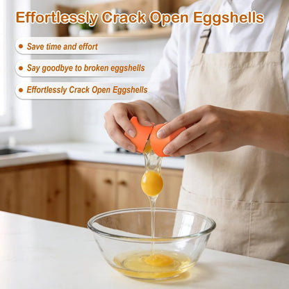 2026 New Upgrade Egg Cracker, Silicone Egg Shell Opener Suitable for Cracking Raw Eggs, Eggs Shell Breaker in Paper Box Packaging, Opens Egging with Ease, Kitchen Convenience Gadget