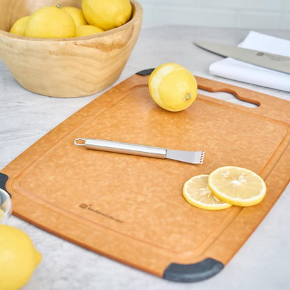 Restaurantware Stainless Steel Citrus Zester - German Standard Lemon Zester Bar Tool with Precision Blades, Dishwasher Safe - Fruit Zesting Peeler Tool for Cooking, Baking, Cocktails