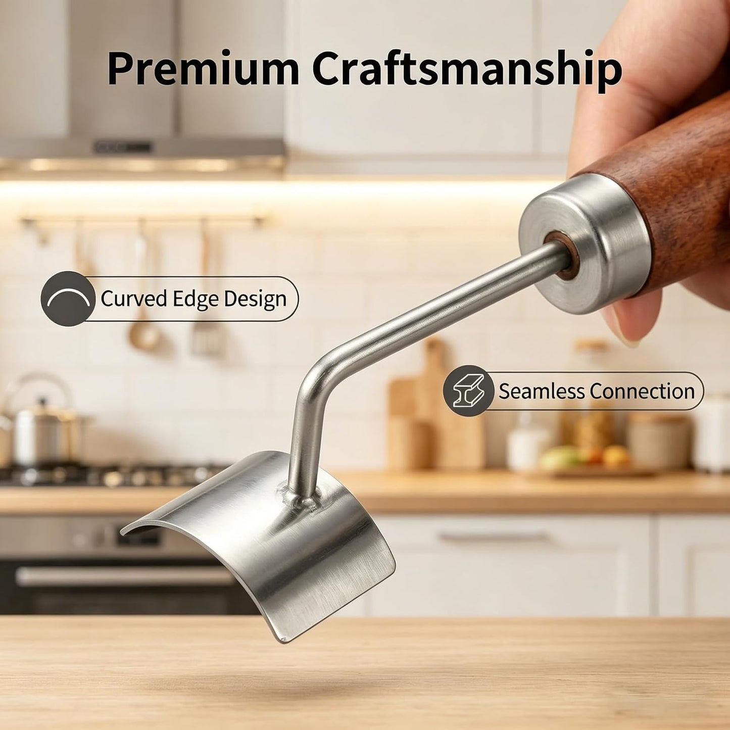 2Pcs Corn Peeler 2026 Upgrade, 304 Stainless Steel Curved Blade Corn Cob Stripper with Wooden Handle, Ergonomic Kernel Remover for Fresh, Cooked, or Frozen Corn