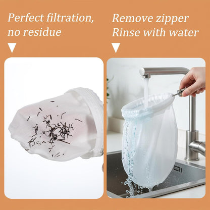 Ultra Fine Mesh Strainer Bags with Stainless Steel Handle, 3 Pcs Reusable Nut Milk Bag Strainer, Juice Strainers Mesh Filter Bags Cheese Cloth Bag for Straining Nutmilk, Coffee, Tea, Yogurt (Small)