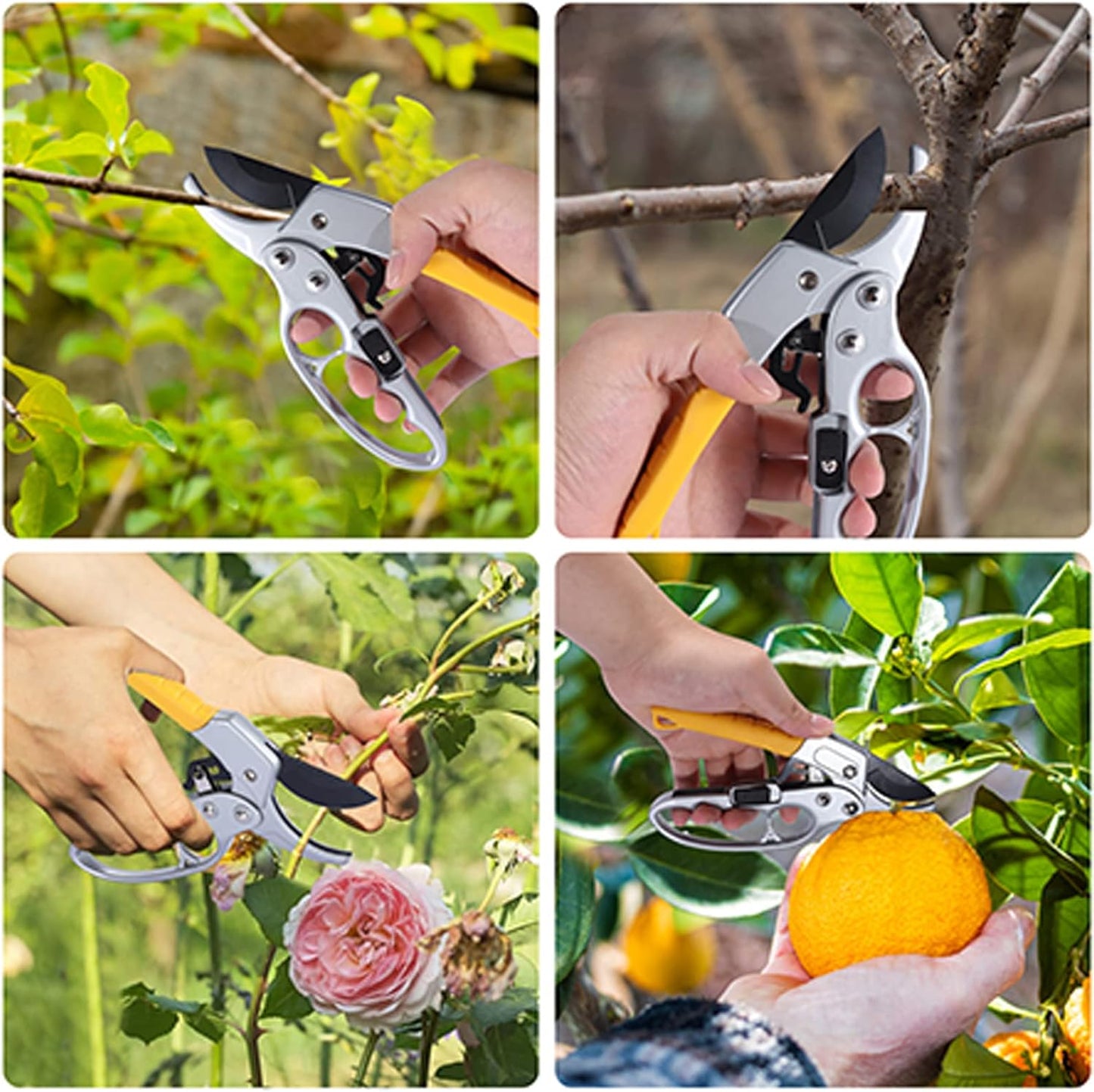 Premium Germany Pruning Shears, Work 3 Times Easier, Pruners Heady Duty, Sharp Garden Clippers Cut Fresh Flower, Hedge, Herb, Indoor Plants, Gardening Tools Scissors, Arthritis Weak Hand Snips