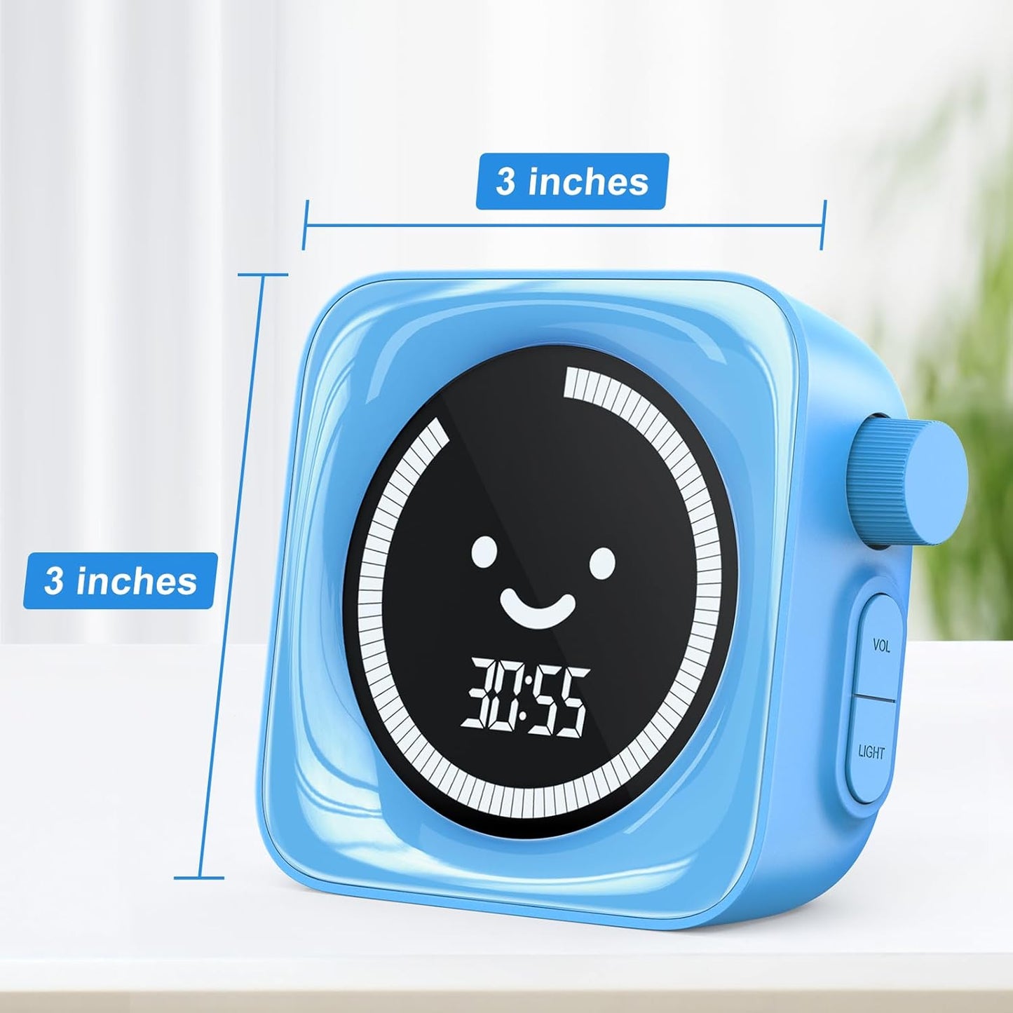 Visual Timer, 99 Minute Digital Kitchen Desk Timer for Office Supplies Home Productivity Management Tool Countdown Count Up, White
