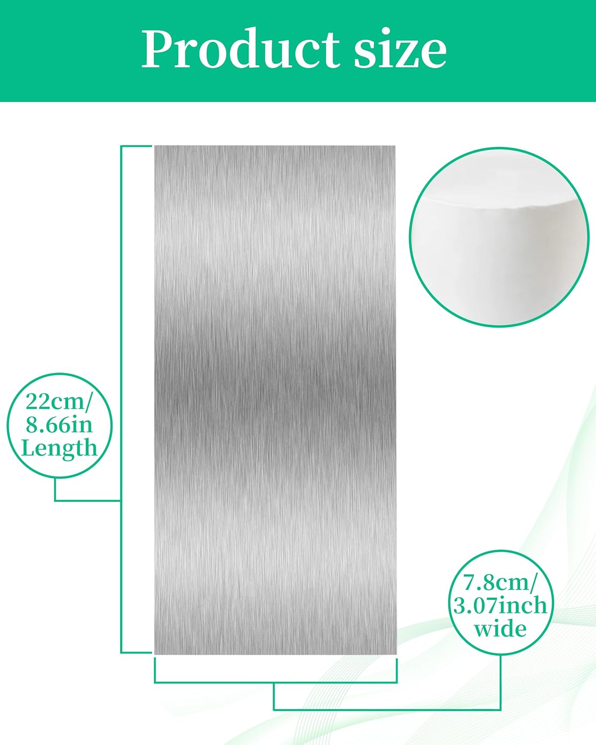 Cake Scraper Smoother Cake Decorating Supplies Kit 8.6 Inch Metal Bench Scraper for Baking Buttercream Smoother Stainless Steel Frosting Cake Comb Edge Side Jagged Comb for Cream Cake-1