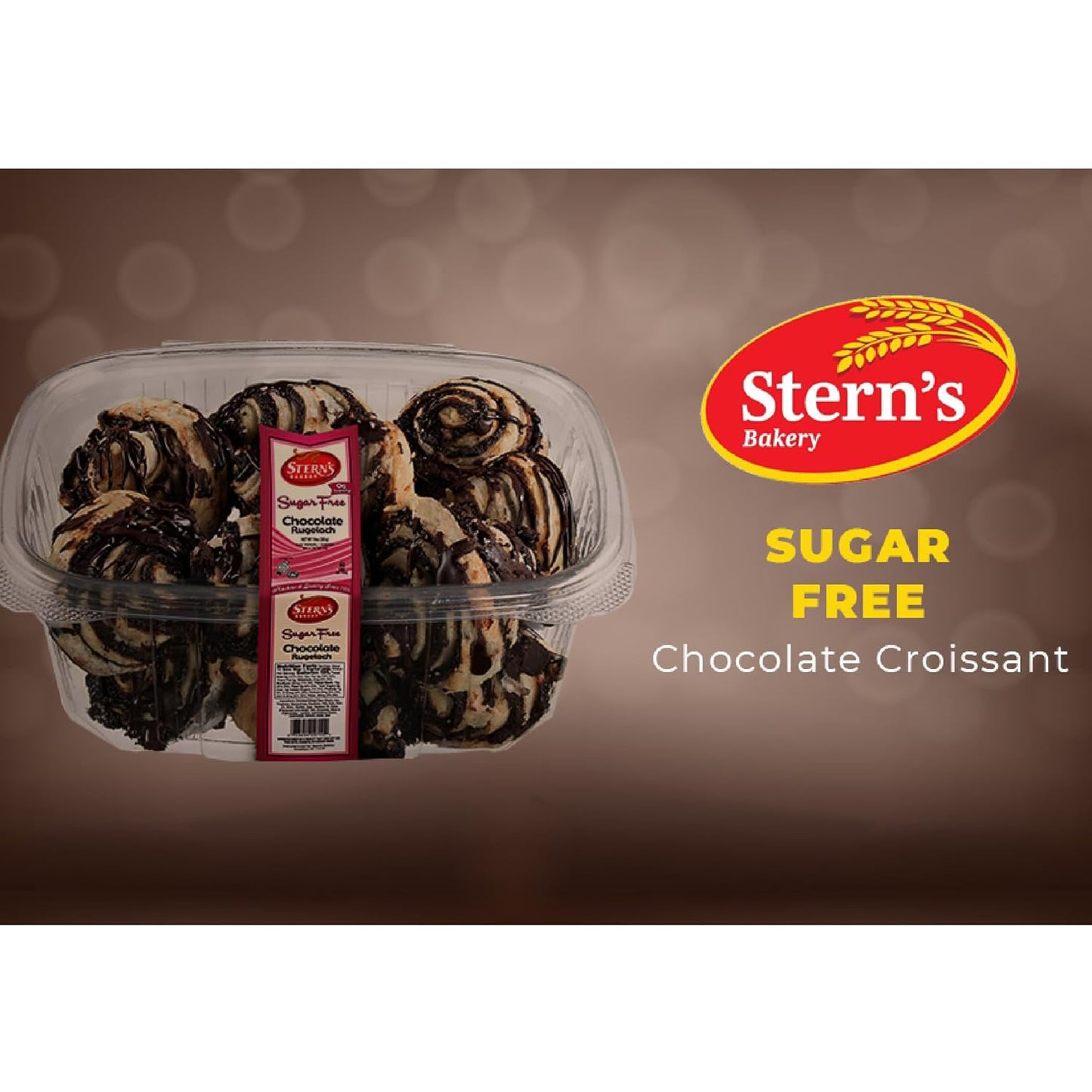 Sugar Free Pastries | Chocolate Croissant Chocolate Babka Bread | Breakfast Pastry | Dairy & Nut Free | Preservative Free | Unique for Holidays & Birthdays | 10 oz Stern’s Bakery