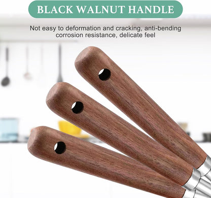 Food Scoop Measuring Cup - 1/4 Cup (4 Tablespoon | 2 Oz. | 60 mL),304 stainless steels,Black walnut long handle