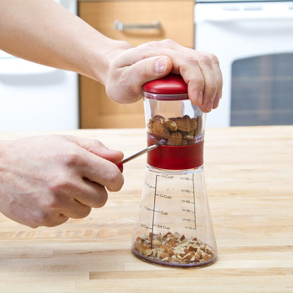 Prepworks by Progressive Nut Chopper with Non-Skid Base, Red