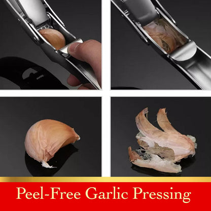 Heavy Duty Garlic Press, No Peeling Needed, Stainless Steel Professional Garlic Mincer & Crusher, Dual Lever-Assisted Design with Large Capacity Chamber for Effortless Garlic Crushing.