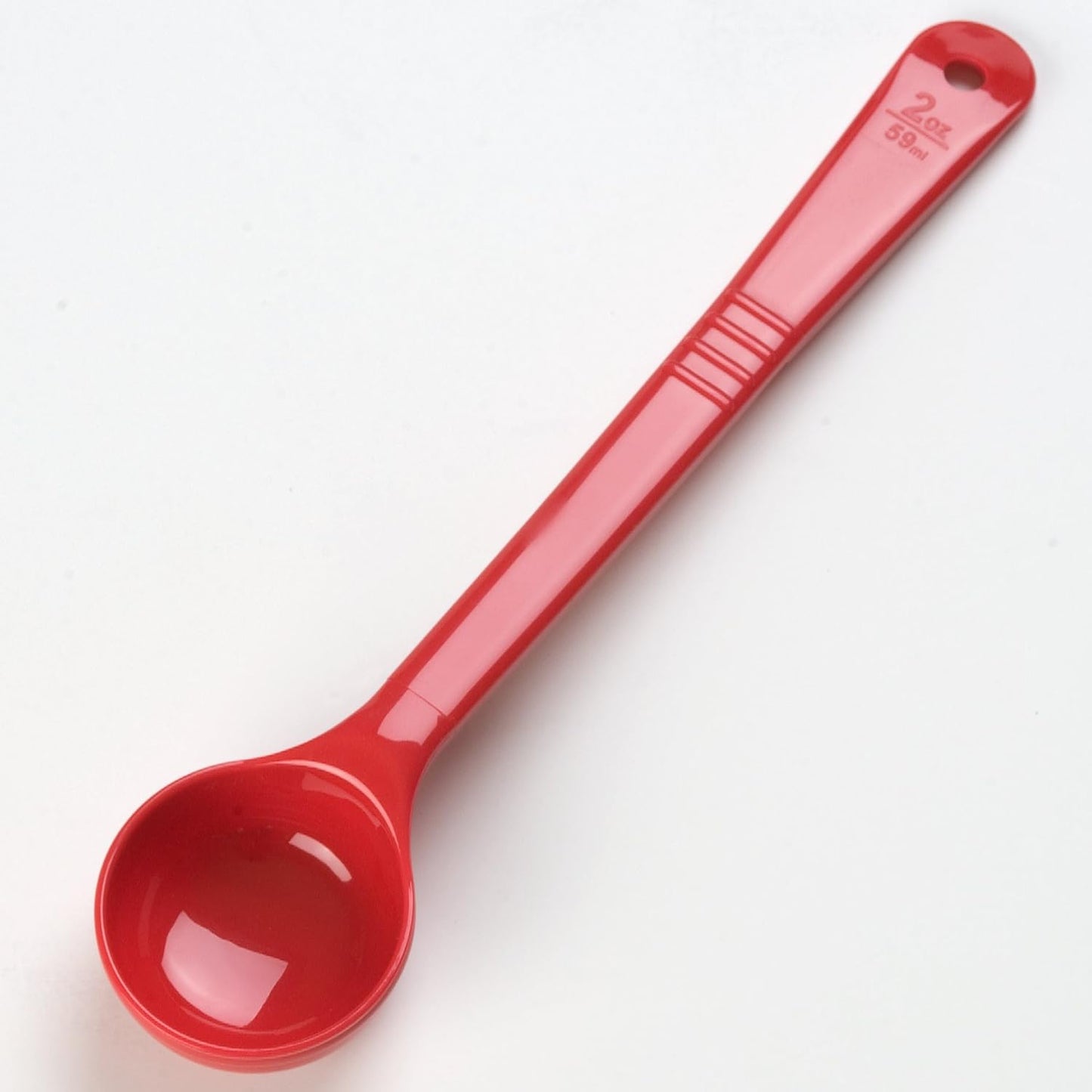 Carlisle FoodService Products 399214 Solid Long Handle Portion Control Spoon, 8 oz, Blue