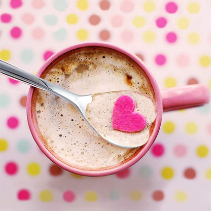 Mini Coffee Spoons, heart shaped, 4.9-inch18/10 Stainless Steel Spoon Set, set of 6