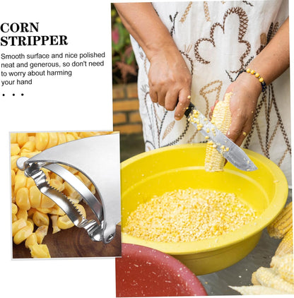 Mikinona 2pcs Corn Peeler Tool Corn Cob Stripper for Thresher Restaurant Stripping Tool