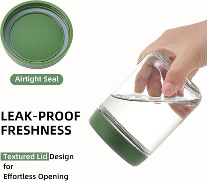 4 OZ Salad Dressing Jar 8 Pack, Airtight Leakproof Bulk Small Glass Sauce Jar with Lids, Reusable for Lunch Box, Bento, Travel & Meal Prep(4 OZ-8Pack)