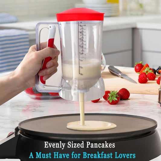 10-Piece Griddle Breakfast Kit,Stainless Steel Smash Burger Press,Batter Dispenser, 8" Large Omelette Ring,6" Pancake Ring,4" Round Egg Ring,3"Egg Ring and Silicone Cake Cup