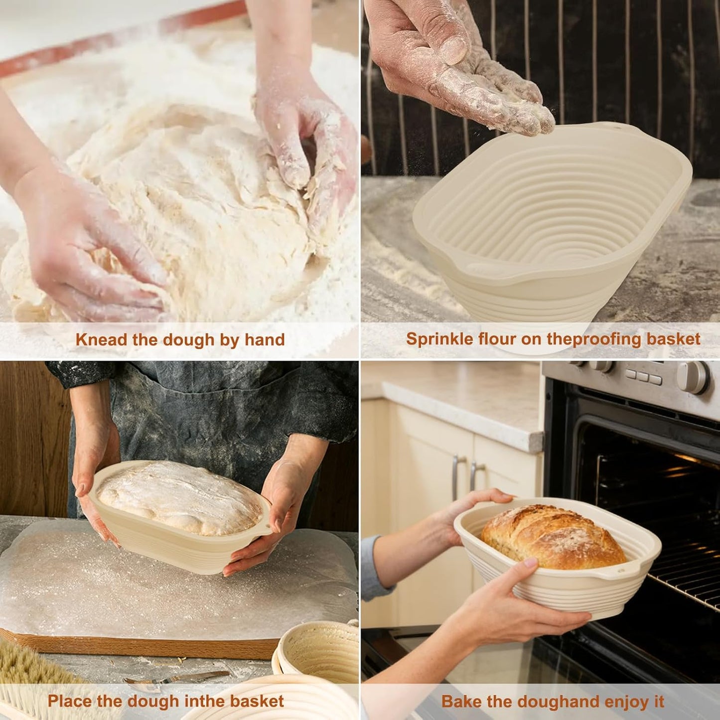 Sourdough Starter Kit with Banneton Bread Proofing Basket, 9” Round Banneton with Liner, 24 oz Starter Jar, Bread Lame, Dough Whisk & Sourdough Baking Supplies