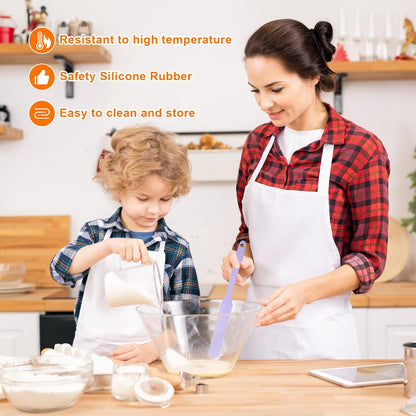 4 Pcs Silicone Jar Spatula, Non-Stick Heat Resistant Cake Cream Spatulas Set, 9.8 inch Cake Cream Butter Spatulas(4 colors）