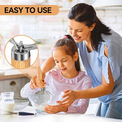 TEEVEA Danish Dough Whisk Stainless Steel for Sourdough Pizza and Bread Baking