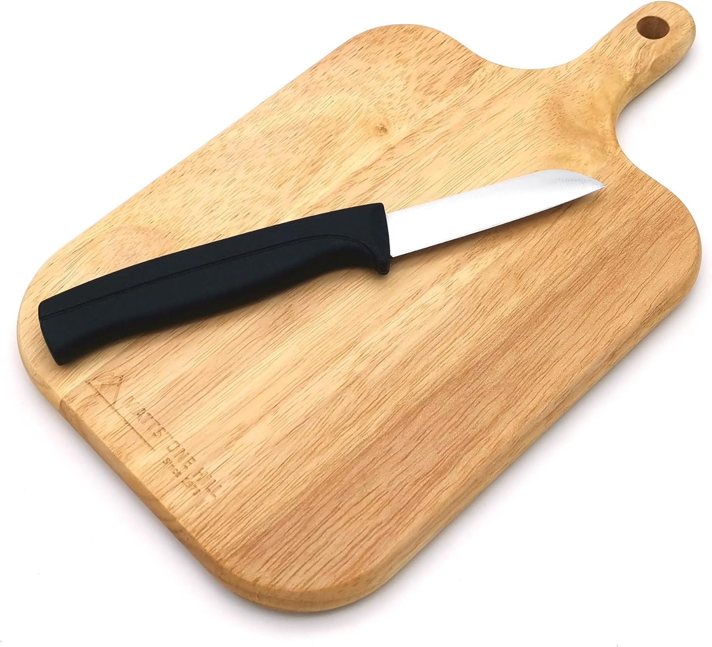 Tomato Knife - MATTSTONE HILL 5 Inch Serrated Kitchen Utility Knife, Serrated Cheese Tools, German X50CrMoV Steel, Red Handle