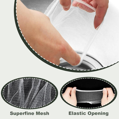 300 PCS Kitchen Sink Strainer Mesh Bag, Small Disposable Mesh Sink Strainer Bags, Fit All Drain Sinks for Kitchen, Bath, Tub, Anti-Clogging