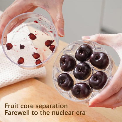Generic Cherry Pitter Tool Pit Remover, Cherry Pitter Multiple, Cherry Stone Remover for Multiple Cherries, Remove 7 Stones One Time, Multi Cherry Seed Remover Tool (white)