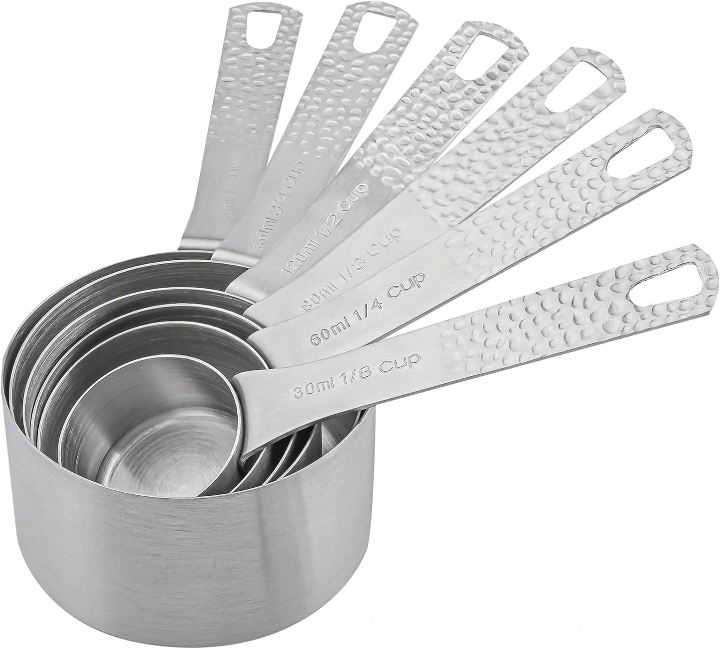 Smithcraft Measuring Spoons Set 7, Copper Plated Measuring Spoons Set for Baking & Kitchen, Metric &US Stainless Steel Measure Tools with Leveler for Dry & Liquid