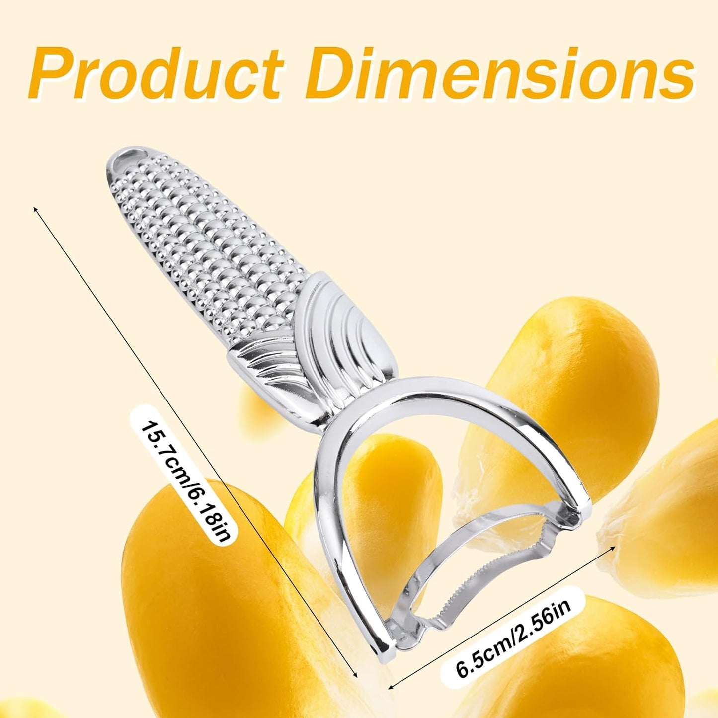 Corn Peeler, Aluminum Stainless Alloy Cobb Kernel Remover Stripping Tool with Non-Slip Handle Stripper & Cutter shucker gobbler Husker Sheller Thresher for Corn on the Cob Kitchen Chef Salads